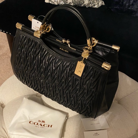 ✨SOLD!✨SALE✨COACH✨NWT MADISON GATHERED LEATHER BAG - Picture 4 of 15